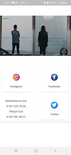 Android application Hayran TV screenshort