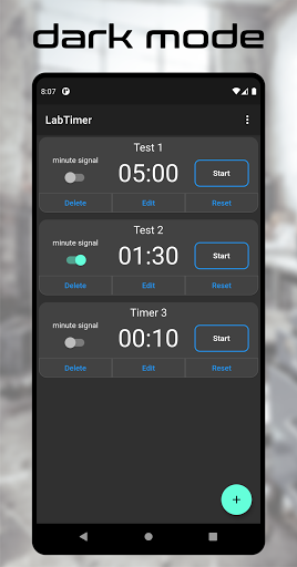 Laboratory Timer Screen 3