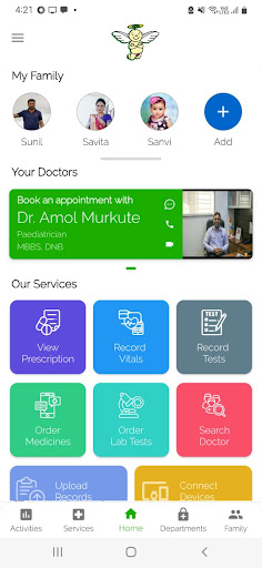Android application Little Angels Child Clinic screenshort