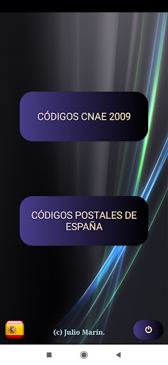 Android application CODIGOS CNAE 2009 - POSTALES screenshort