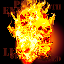 スカル壁紙　Flame Skull