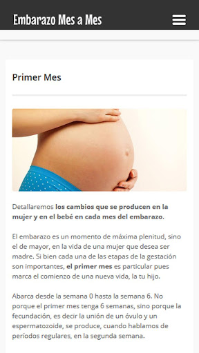 Embarazo Mes a Mes Screen 3