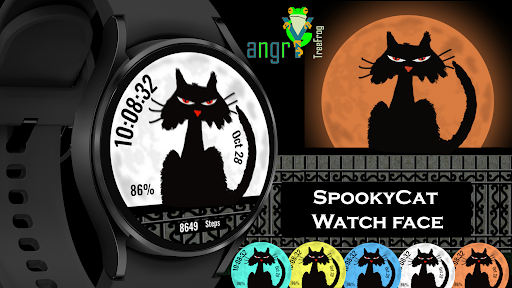Spooky Cat Watch Face Screen 3