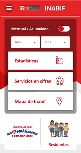 Android application INABIF EN CIFRAS screenshort