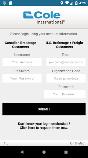 Android application Cole On The Go screenshort