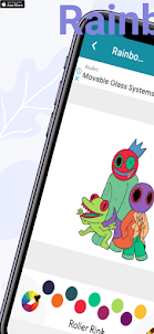 Rainbow Monsters coloring game