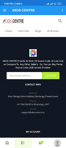 AKOS CENTRE | SOURCE CODE SHOP Screen 3