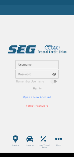 Android application SEG Federal Credit Union screenshort