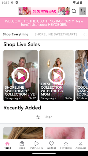 Android application Clothing Bar screenshort
