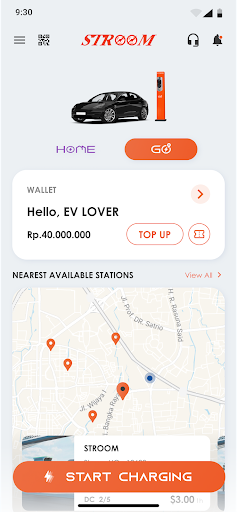 Android application STROOM Power EV Charging screenshort