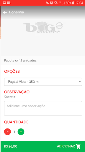 Android application Big Bebidas screenshort
