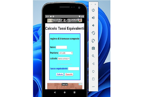 Tassi equivalenti Screen 3