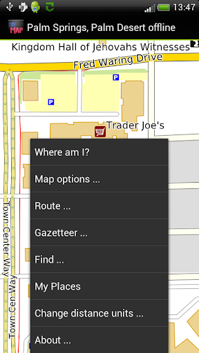 Palm Springs offline map Screen 3