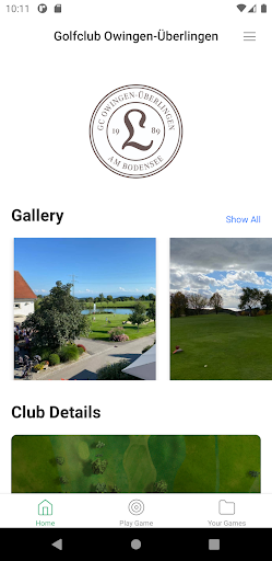 Android application Golfclub Owingen-Überlingen screenshort