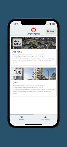 Android application Omgevingsapp screenshort