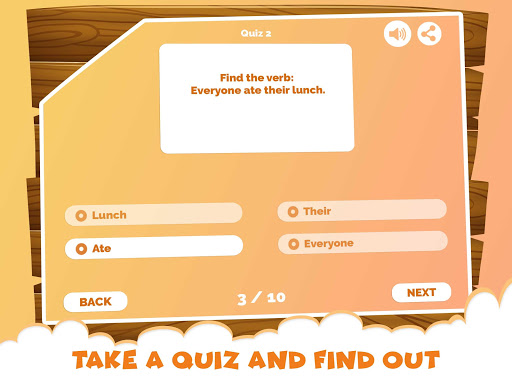 English Grammar Verb Quiz Apps Screen 2