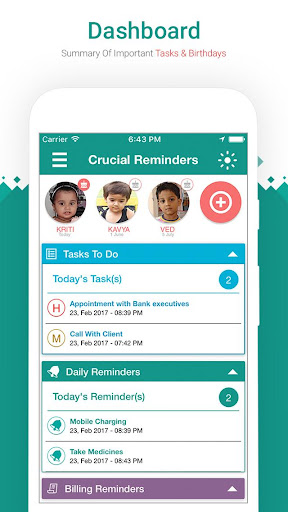Crucial Reminders Screen 2