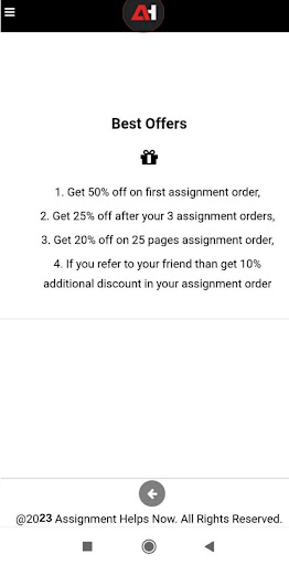 Assignment Help Now Screen 2
