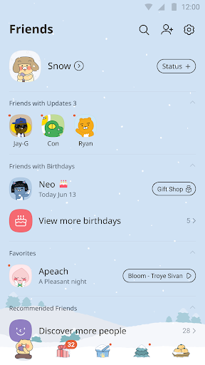 Screenshot of Winter Story - KakaoTalk Theme