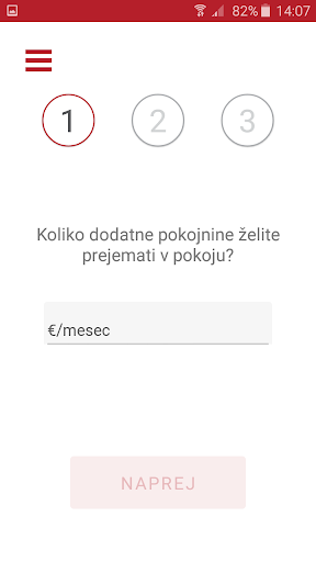 ePokojnina Screen 2