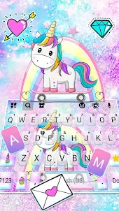 Galaxy Skate Unicorn 主題鍵盤