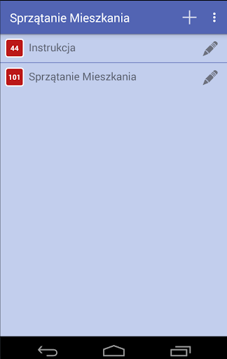 Android application Sprzątanie Domu screenshort