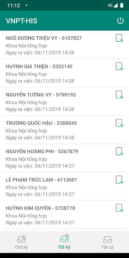 Android application VNPT-HIS SIGNATURE screenshort