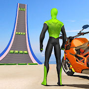 Superhero Bike Stunt GT Racing - Mega Ramp Games