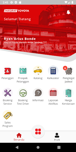 Hasjrat Sales Assistant Toyota Screen 2