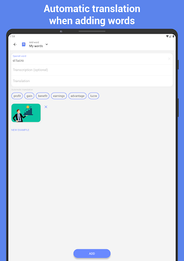 Screenshot of Learn Spanish with flashcards!