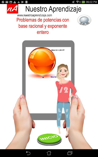Android application Potencias base racional y expo screenshort