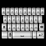 3D White Keyboard Skin icon