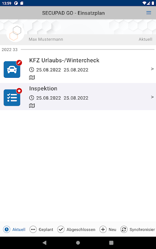 SECUPAD Screen 2
