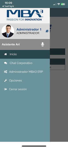 Android application Administrador Sistemas screenshort
