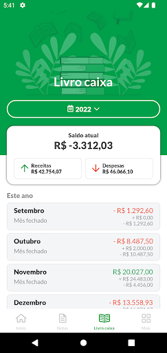 Android application Nota Fiscal IR Agro screenshort