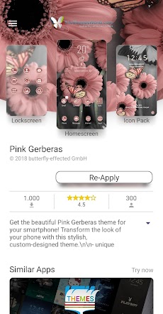 Pink Gerberas Themeのおすすめ画像2