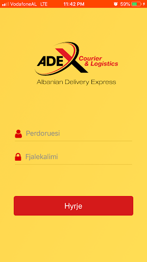 Adex Couriers Screen 2