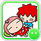 Stickey Red Hair Boy and Girl icon