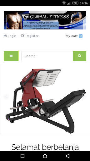 Android application globalfitness.id – Toko Alat F screenshort