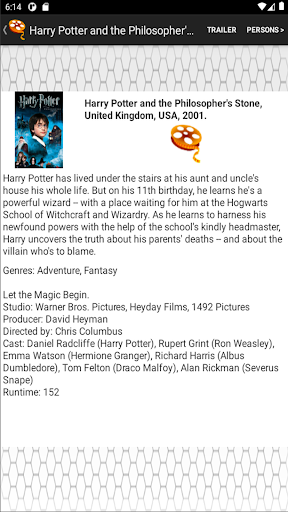 Android application Filmfinder screenshort