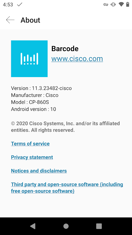 Barcode - 25.0.88589-cisco - (Android)