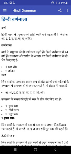 Hindi Grammar हिन्दी व्याकरण Screen 2