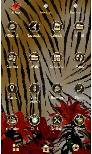Golden Theme-Tiger, Lilies- Screen 2