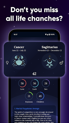 Android application AstroHarmony: Daily Horoscope screenshort