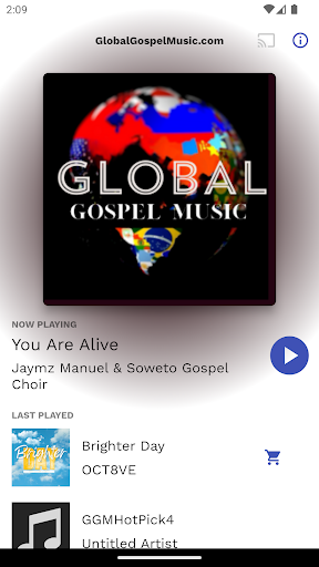 Android application GlobalGospelMusic.com screenshort