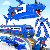 Shark Robot Water Surfer Transform Robot Bike Game