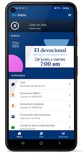 Android application Emisora Casa de Dios screenshort