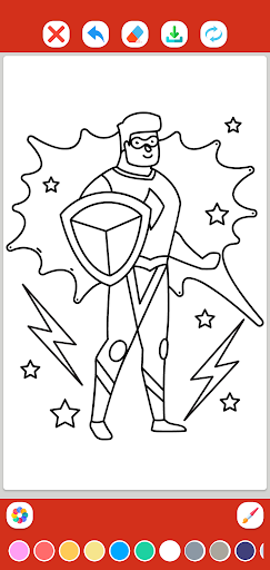 Superhero Coloring Pages Screen 3