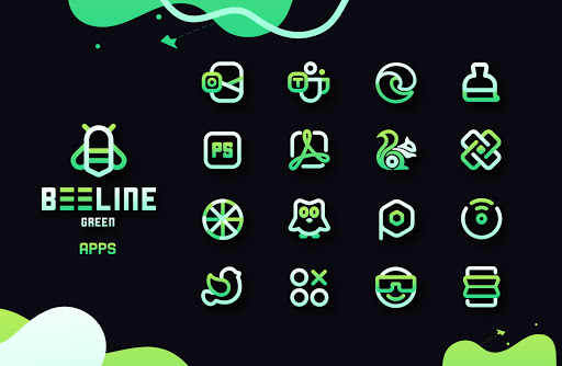 Screenshot of BeeLine Green Iconpack