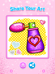 Screenshot 21 Glitter Toy Hearts para colore android